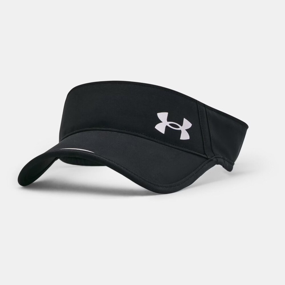 Under Armour Unisex UA Launch Running Visor Black Reflective Logo